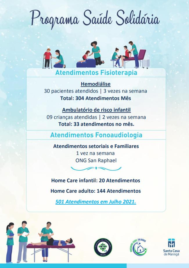 Relat�rio dos atendimentos do m�s de julho